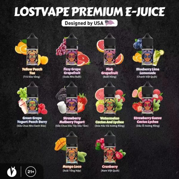 Tinh dầu Lost vape Premium E- Juice 30/50mg - 10 Vị Mới Lạ