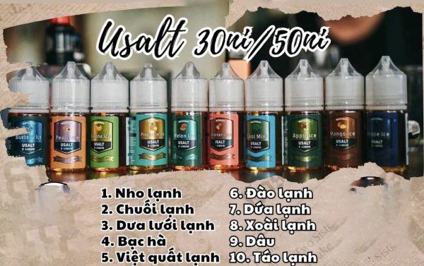 Tinh dầu Usalt Juice Salt 30MG/50MG - 10 Vị Chinh phục Vaping