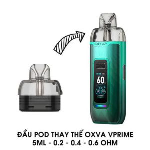 Đầu Pod rỗng Oxva Vprime Top Fill 0.2,0.4, 0.6 ohm chính hãng giá rẻ